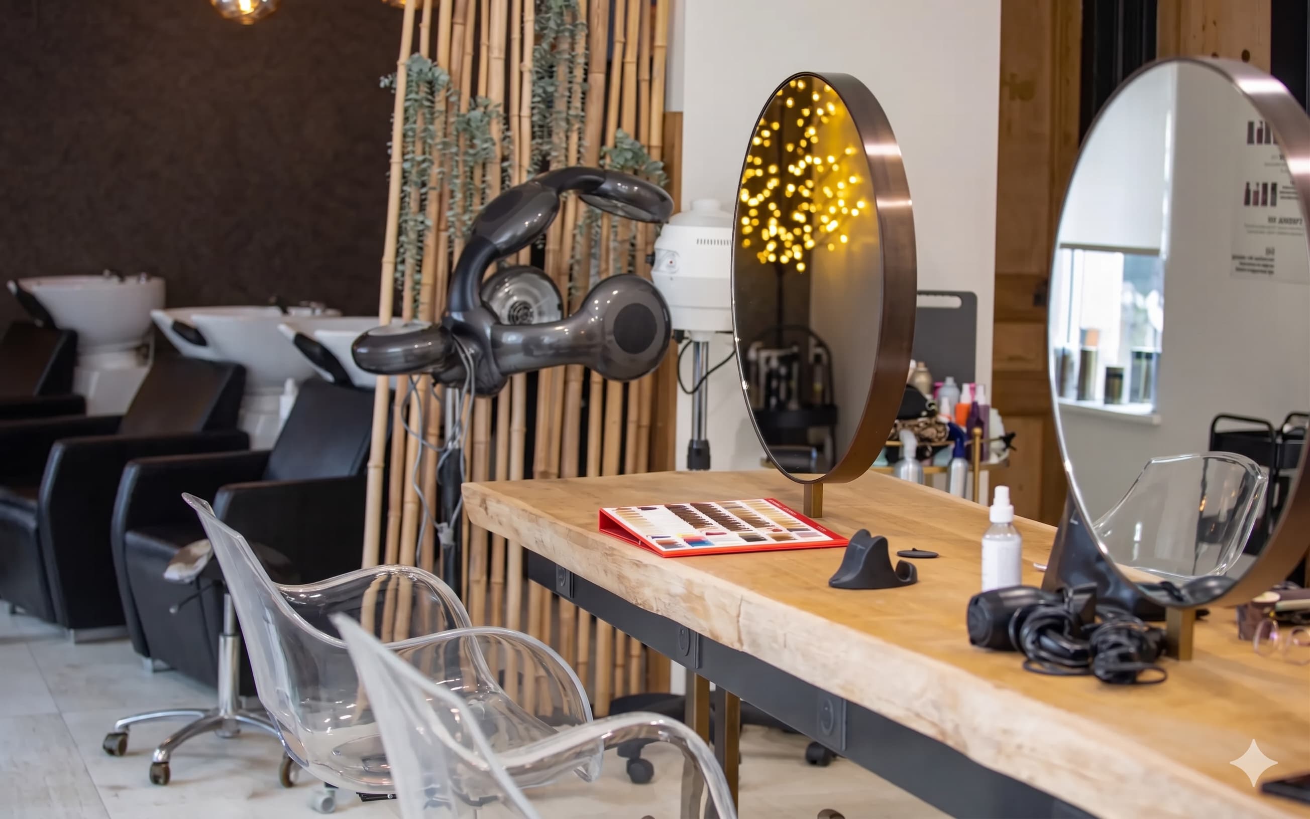 Intérieur du salon de coiffure Linsey M. à Reims